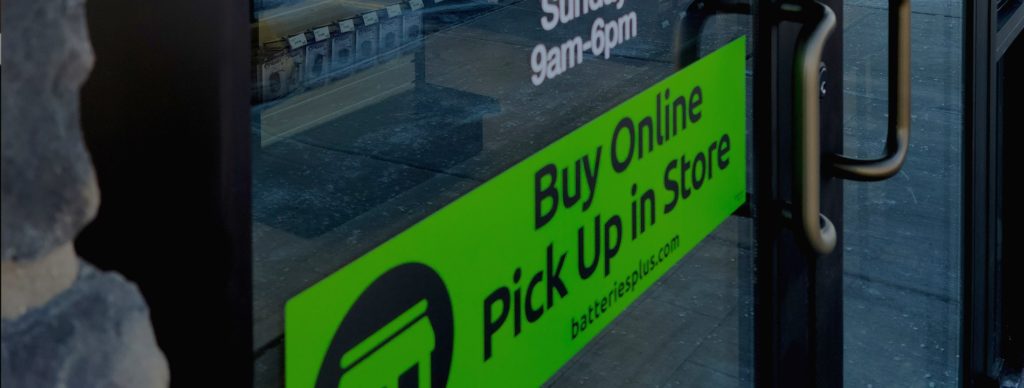 Batteries Plus storefront door