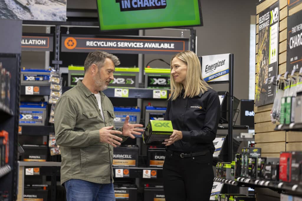 2021 Was A Year of Continued Growth for the Batteries Plus Franchise 2 20260513 Shopping Brenda Kevin Bulbs Batteries web 9247